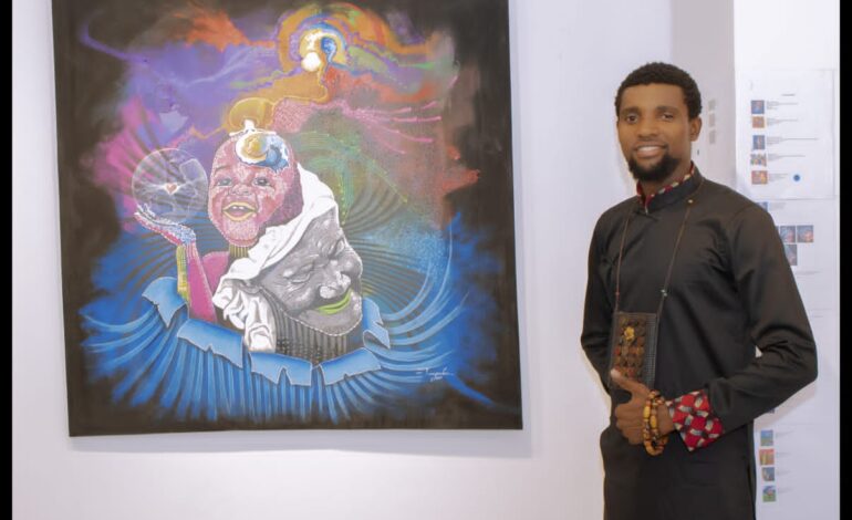  Le monde des arts visuels/Angola : John-Son Mufaba valorise la culture africaine au lancement de l’exposition  » Renaissance  » à Luanda