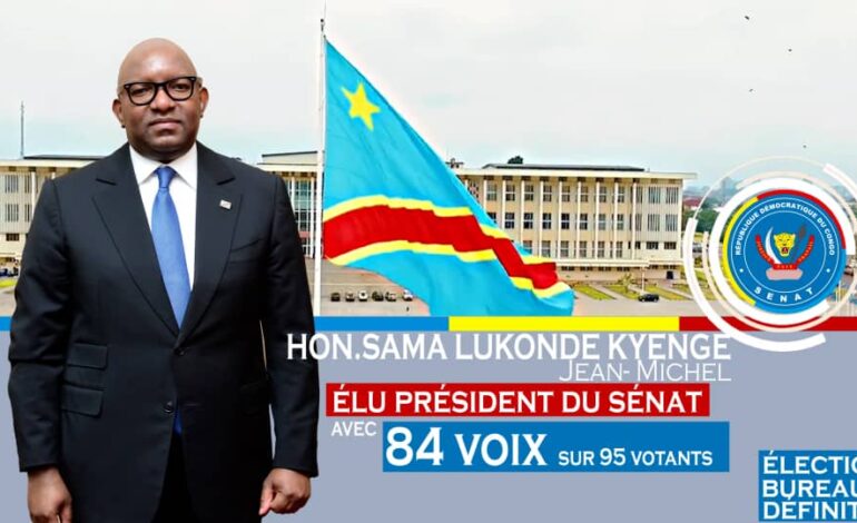  Bureau définitif du Sénat : Sama Lukonde élu président