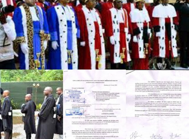Kinshasa : Les lauréats magistrats de 2024 annoncent une marche pacifique le 25 mars