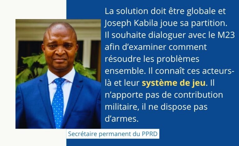 RDC : Joseph Kabila prêt à dialoguer avec le M23 pour la paix à l’Est, selon Emmanuel Shadary