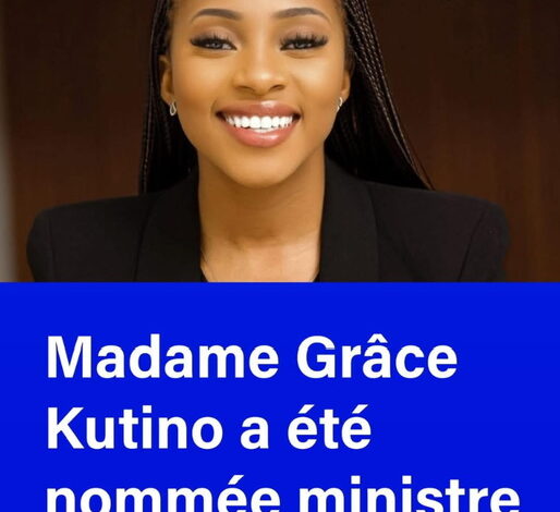 RDC : Grâce Kutino, la surprise du Gouvernement Suminwa II