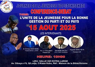15 août – Journée de la Jeunesse de l’UDPS-Tshisekedi : Dr Emmany Dioko trace la voie de la stratégie et de la planification