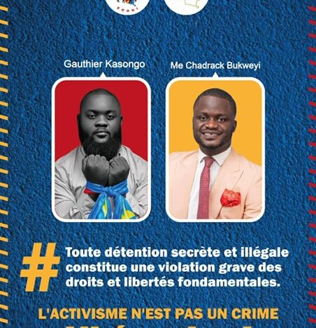 Disparition inquiétante de deux défenseurs des droits humains à Kinshasa, la Dynamique des Mouvements Citoyens dénonce et exige leur libération